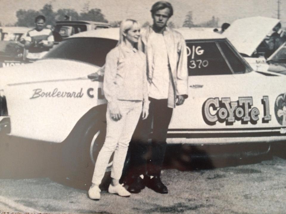 Dan and Kathy Racing around California Drag Races.